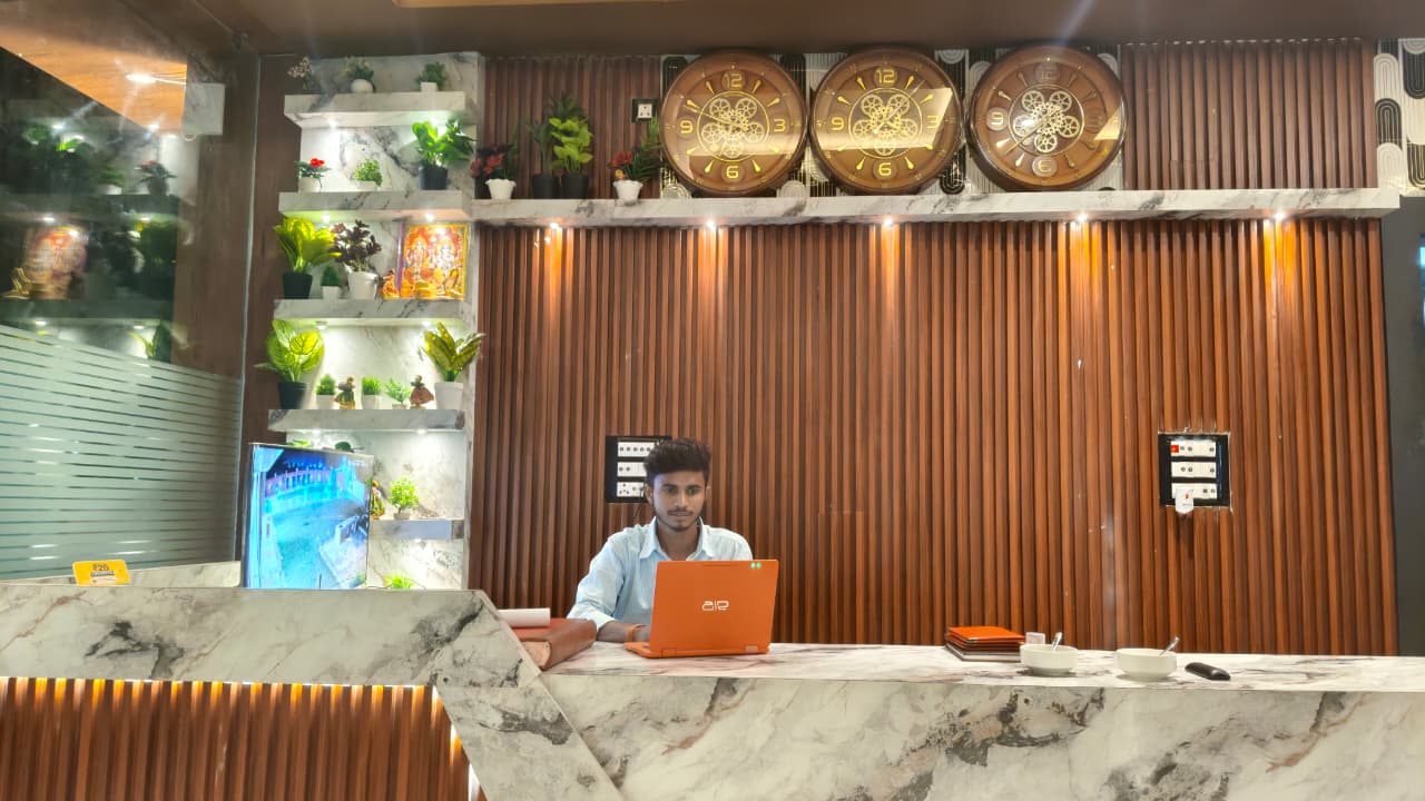 Reception desk at Ansh Hotel & Resort